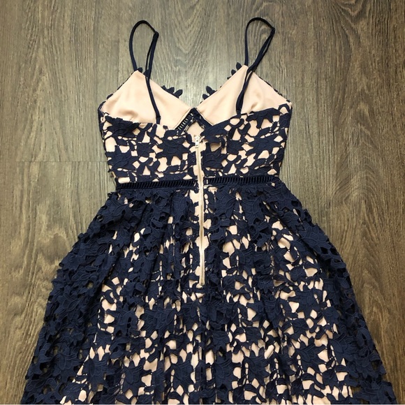 Aqua Lace Overlay Midi Dress - Picture 14 of 16